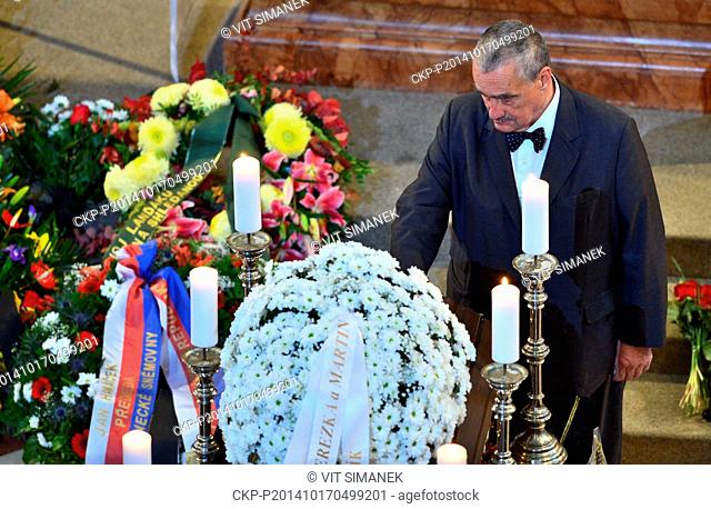 The funeral ceremony of Czech actor, dissident, a signatory of human rights manifesto Charter 77 and former Burgtheater member Pavel Landovsky was held in St