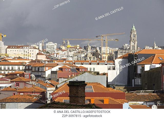 Cityscape in Porto Portugal on January 13, 2018