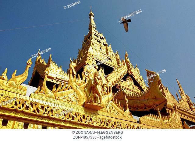 shwezigon pagoda, bagan, burma