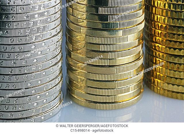 Hard money, euro coins
