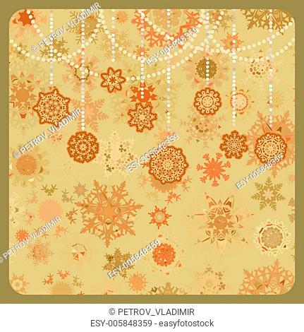 Colorful retro snowflake pattern. EPS 8