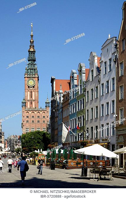 Rechtstadt Town Hall and Long Lane, Gdansk, Pomeranian Voivodeship, Poland