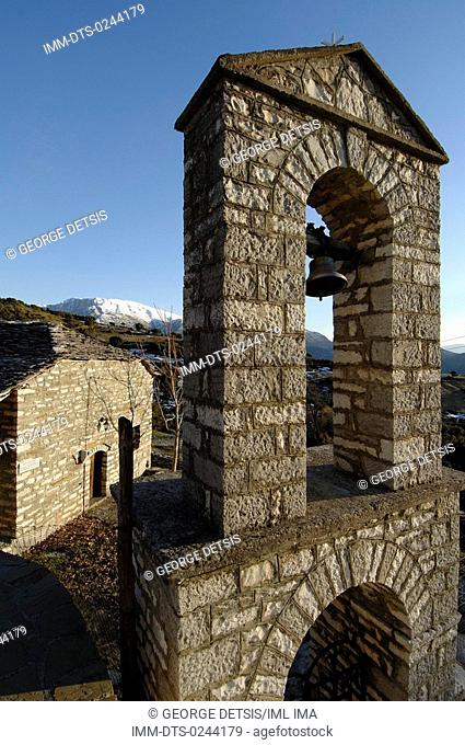 Church bell, Ano Klidonia village. Ioannina, Epiros, Greece, Europe