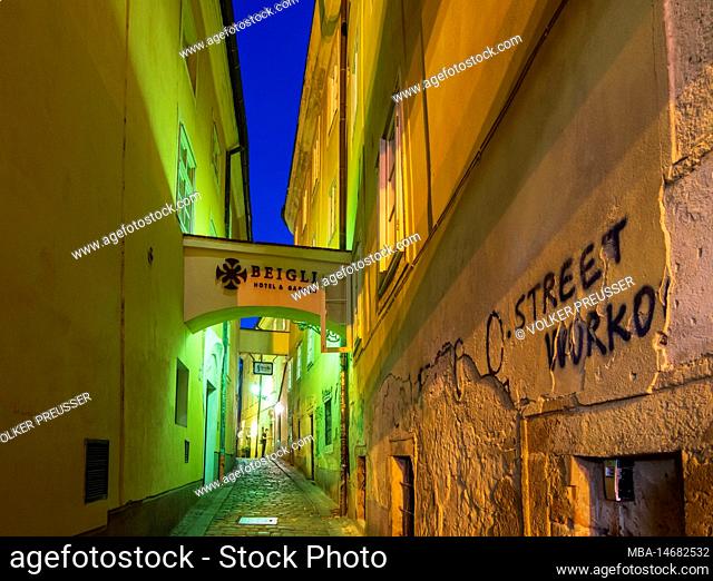 Bratislava (Pressburg), alley Bastova in Old Town in Slovakia
