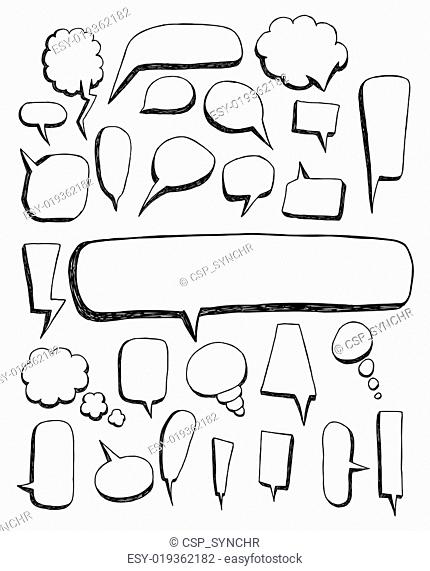 Big set of Speech bubble doodles