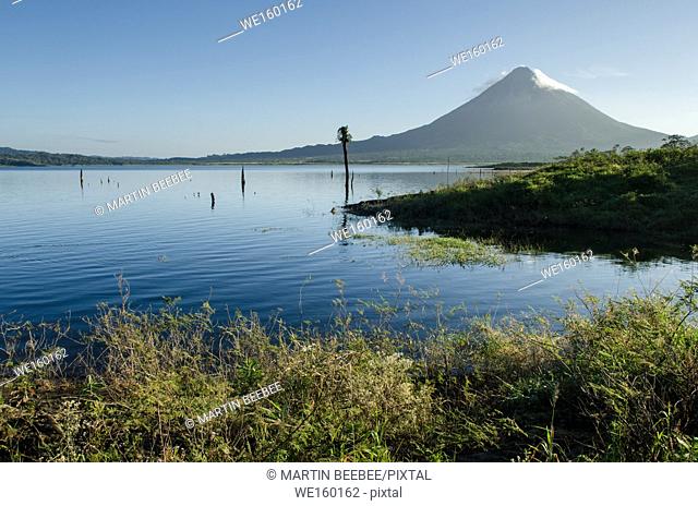 Arenal Volcano above Lake Arenal, near El Castillo, Costa Rica