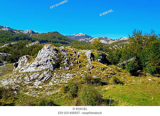 The National Park Durmitor Mountains, Montenegro, sunny day