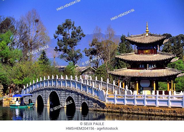 China, Yunnan Province, Lijiang, listed as World Heritage by UNESCO, Black Dragon Pool