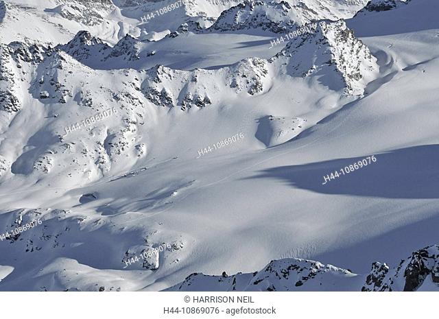 Winter, Switzerland, Valais, Swiss, snow, burr, rock, cliff, summit, peak, Alps, mountains, dent, herens, Dents, rosablanche