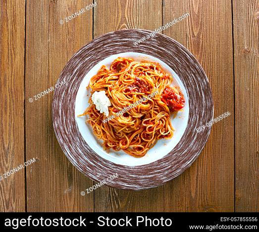 Capellini al Pesto Rosso - capellini pasta