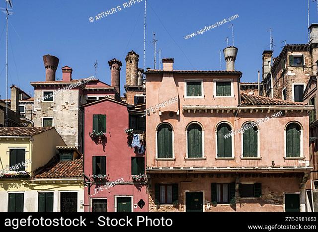 Calle Fonte square and district. Venice, Veneto Region, Italy, Europe