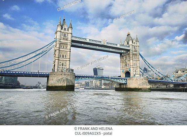View of Tower Bridge and the Thames, London, UK