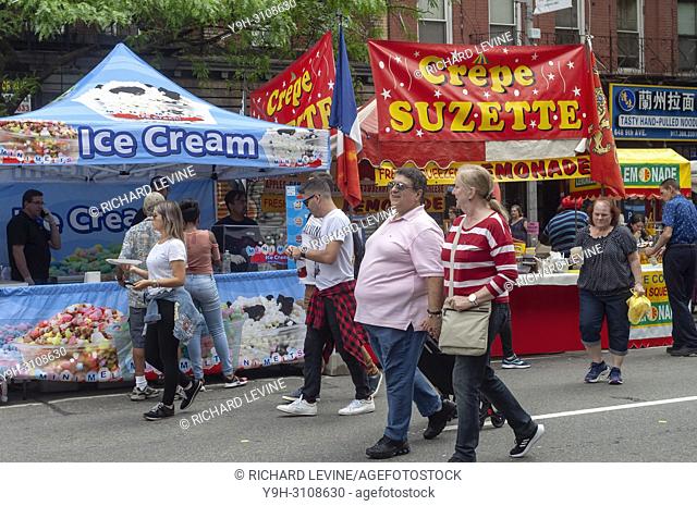 Crowds gorge themselves at the 45th Annual Ninth Avenue International Food Festival in New York on Sunday, May 20, 2018