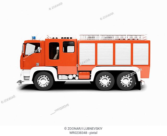 isolated firetruck on white background