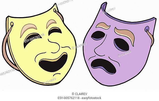Pair of theatre masks