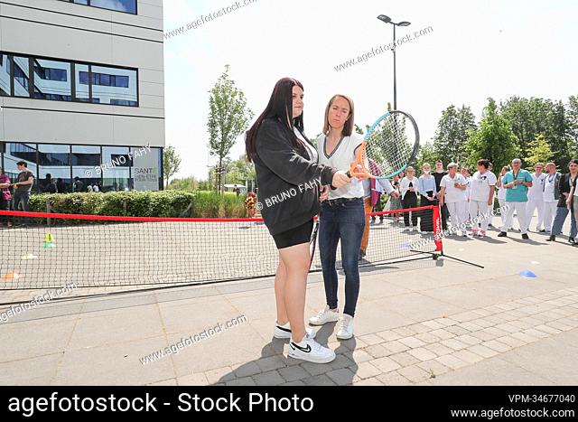 Former Belgian tennis player Justine Henin pictured after a press conference to launch the Justine Henin Foundation, at the CHC MontLegia Hospital, in Liege