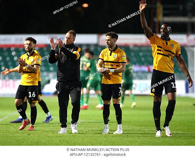 2019 EFL League Two Playoff Semi Final 1st Leg Newport County v Mansfield Town May 9th. 9th May 2019, Rodney Parade, Newport