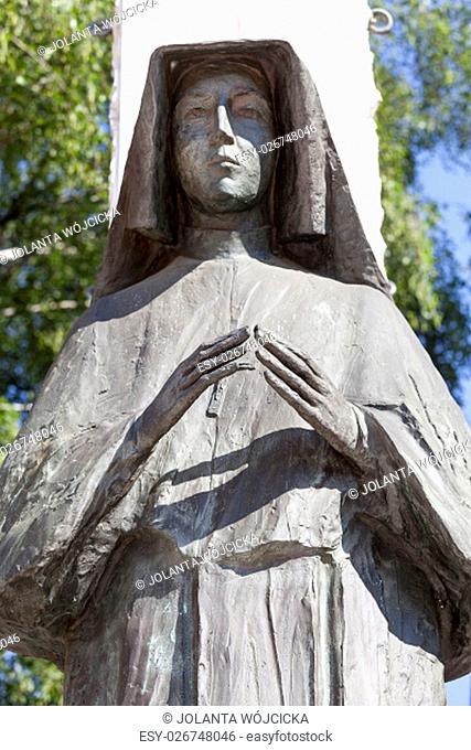 statue of Saint Faustina on Altar Three Millennia, Church on Skalka, Pauline Fathers Monastery, Krakow, Poland