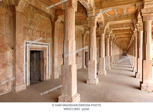 Pillars and hall of Jama Masjid , Mandu , Madhya Pradesh , India