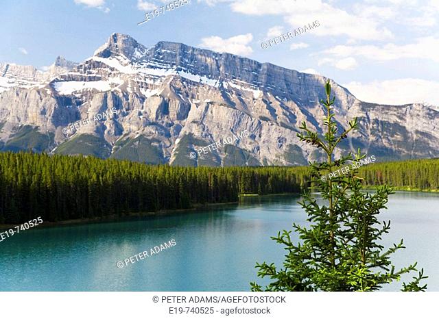 Mount Rundle and Two Jack Lake, Banff National Park, Alberta, Canada