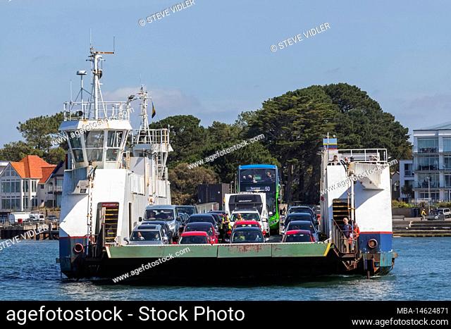 England, Dorset, Bournemouth, The Sandbanks to Shell Bay Chain Ferry