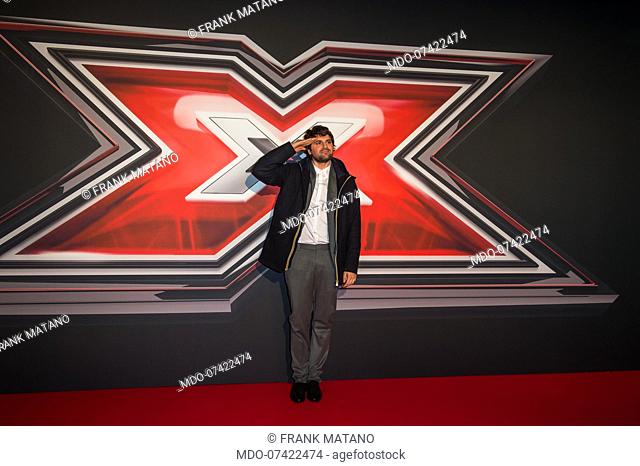 Frank Matano attends at the photocall of the final of X Factor Italia at Mediolanum forum in Milan. Milan (Italy), December 12th, 2019