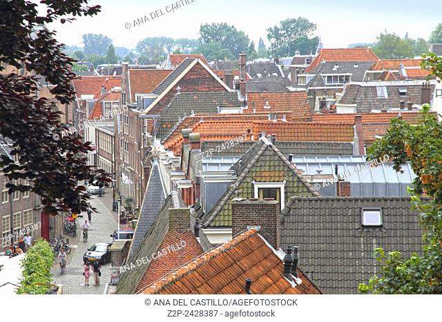 Panorama from The burcht Leiden Holland