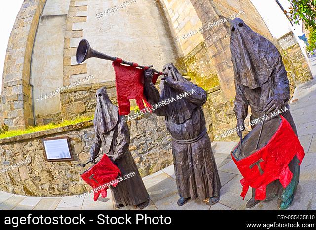 Los Heraldos del Encuentro Sculpture, Viveiro, Lugo, Galicia, Spain, Europe