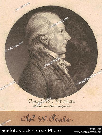 Charles Willson Peale, 1807. Creator: Charles Balthazar Julien Févret de Saint-Mémin