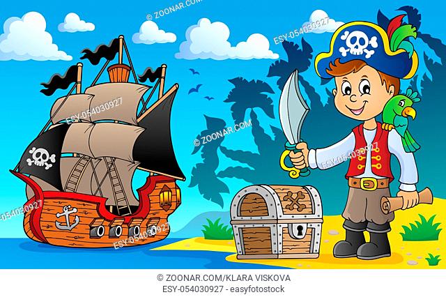 Pirate boy topic image 2 - picture illustration