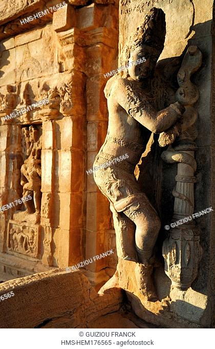 India, Karnataka, near Badami, cluster of Pattadakal temples in Chalukya style architecture listed as World Heritage by UNESCO