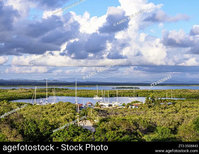 Marina Barlobento at Casilda Bay, elevated view, Trinidad, Sancti Spiritus Province, Cuba