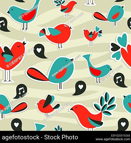 Fresh social media birds communication pattern