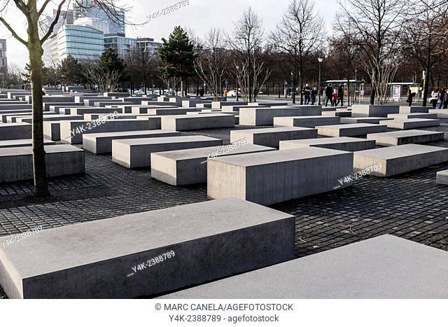 Europe, Germany, Berlin, The Memorial to the Murdered Jews of Europe German: Denkmal für die ermordeten Juden Europas, also known as the Holocaust Memorial...