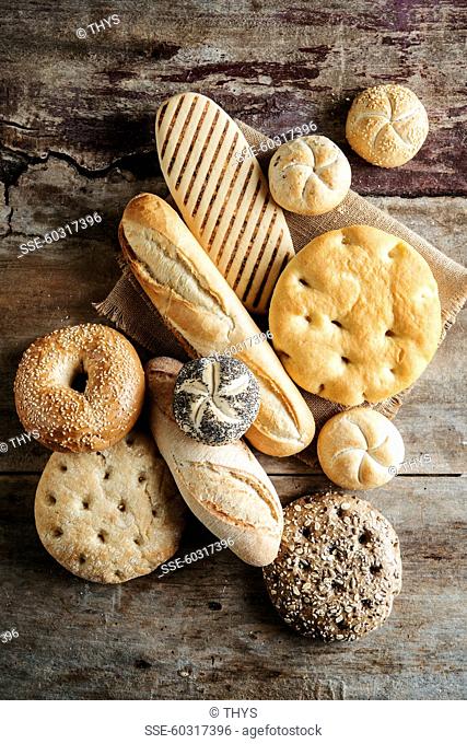 Selection of breads from all around the world