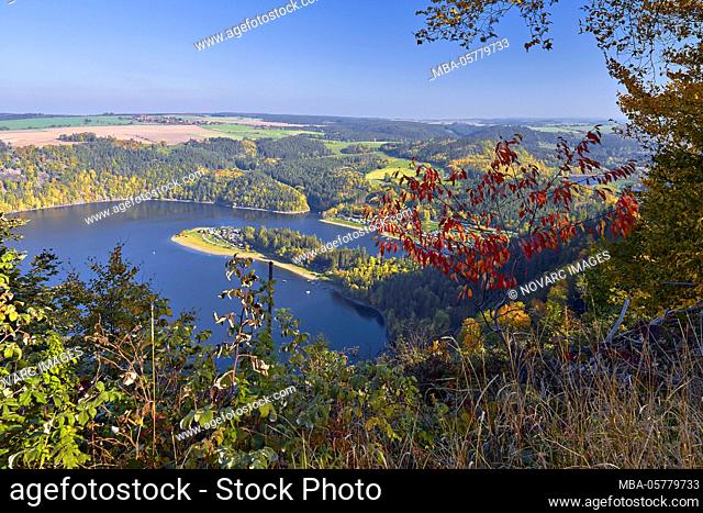Saalebogen from the Hohenwarte reservoir near Altenbeuthen, Thuringia, Germany