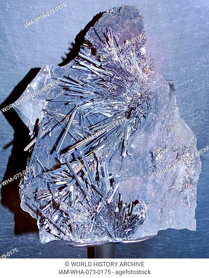 Stibnite, sometimes called antimonite, is a sulfide mineral with the formula Sb2S3. From China