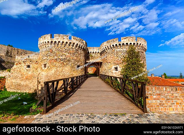 Kalemegdan fortress in Belgrade - Serbia - architecture travel background