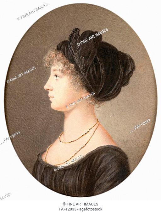 Portrait of Empress Elizabeth Alexeievna, Princess Louise of Baden (1779-1826). Benner, Jean-Henri (1776-1836). Oil on copper