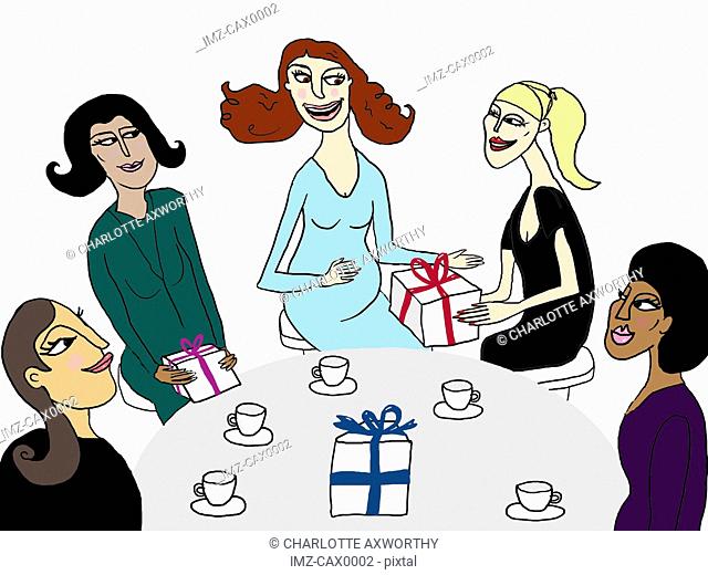 Women at a baby shower