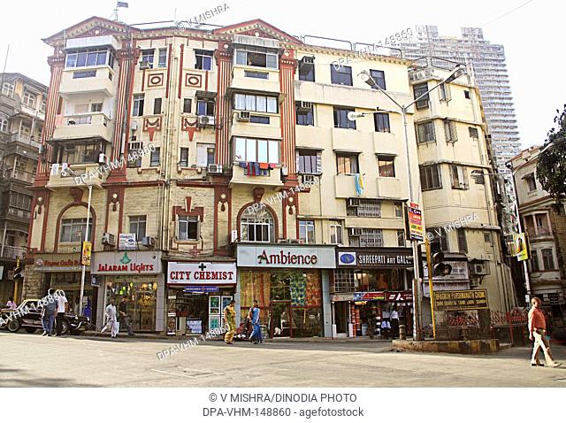 Chawl mass urban housing ; Bhagwan parshwanath chowk ; August kranti marg ; Grant Road ; Bombay Mumbai ; Maharashtra ; India