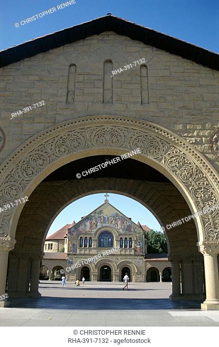 Memorial church in Main Quadrangle, Stanford University, founded 1891, Palo Alto, California, United States of America U.S.A., North America
