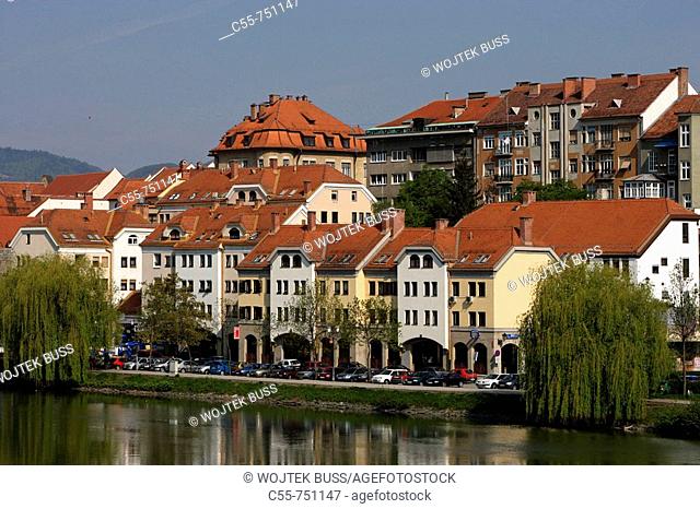 Maribor, old town, Drava River, Slovenia