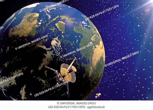 Computer Manipulated Image: Galileo & Magellan Satellites And Planet Earth