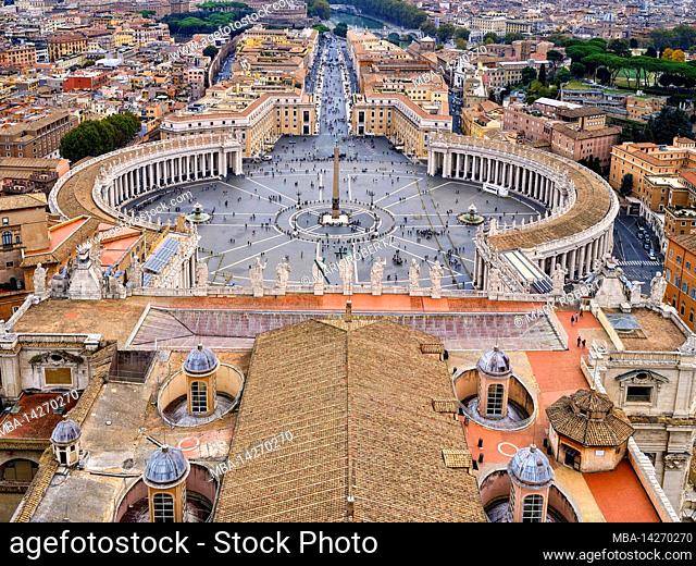 View of St. Peter's Square from the dome of St. Peter's Basilica