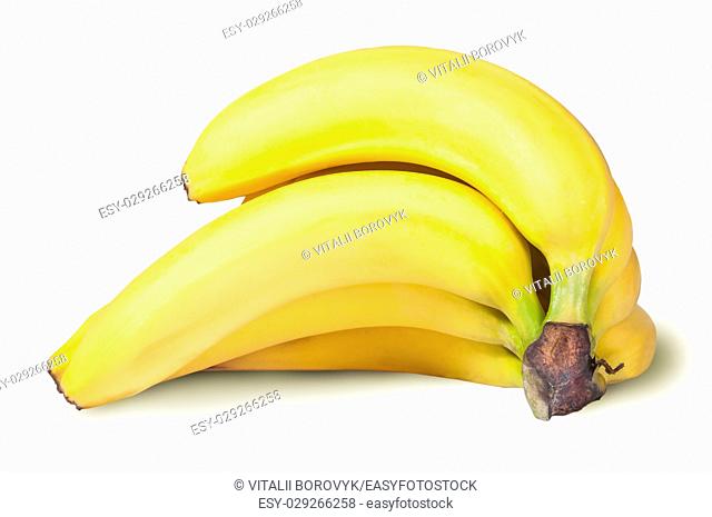 Bunch Of Bananas Rotated Isolated On White Background