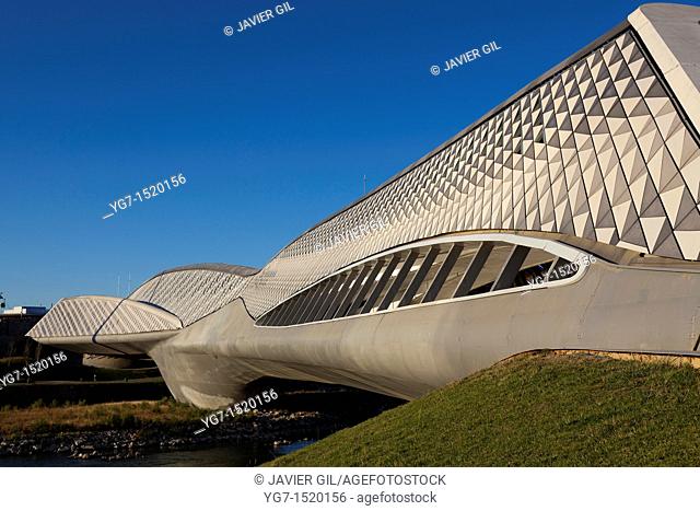 Bridge pavilion designed by Zaha Hadid, Zaragoza, Aragon, Spain