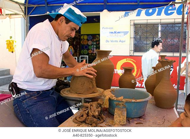 El Salvador.Area Central. Ilobasco town. Crafstman ceramicist