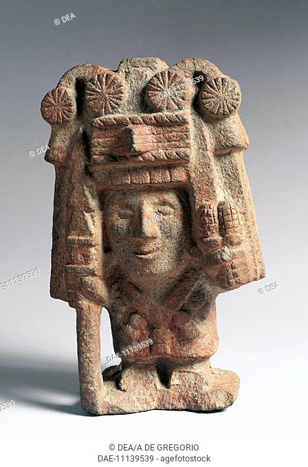 Aztec civilization, Mexico, 15th century. Statue of Chicomecoatl, goddess of corn (maize). From the Temple Mayor at Tenochtitlan