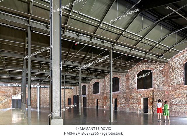 Spain, Madrid, Arganzuela, Madrid Rio Park, Matadero contemporary art center housed in the old slaughterhouse built in 1910 by architect Luis Bellido